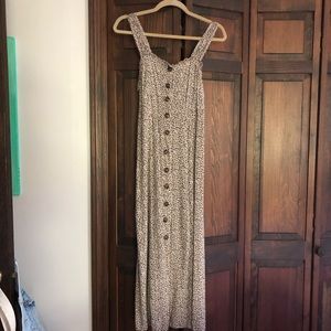 Japna Button Down Cheetah Print Sun Dress